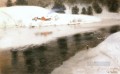 シモア川の冬 印象派 ノルウェーの風景 フリッツ・タウロー